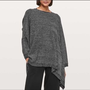 Lululemon Divinity Poncho Scarf Grey/Black